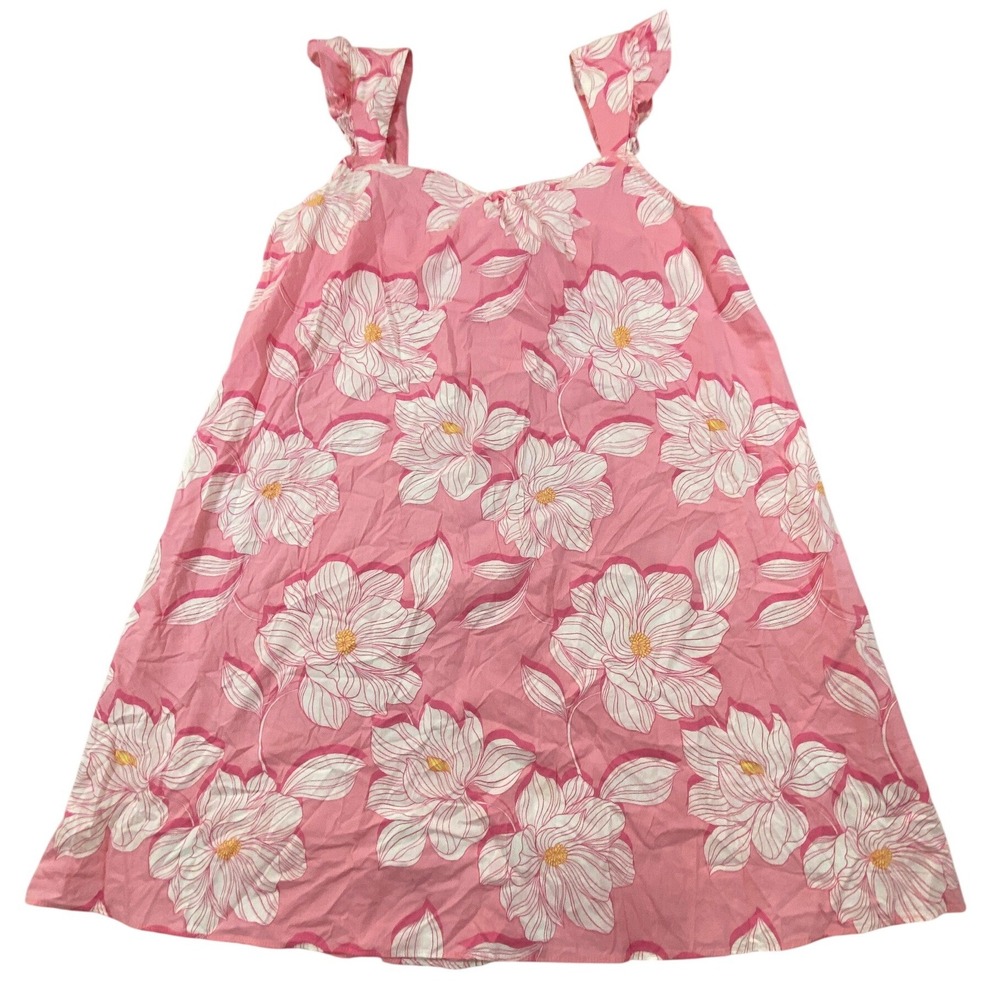 Draper James Pink Magnolia Floral Ruffle Strap Tank Top Womens‎ Medium
